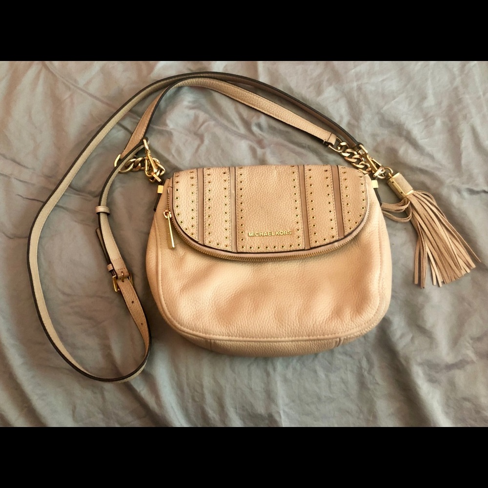 Michael Kors cross body bag w/ studs and tassel
